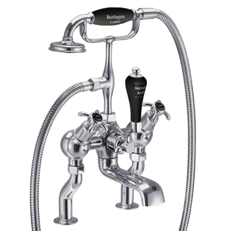 Anglesey angled bath shower mixer - deck mounted